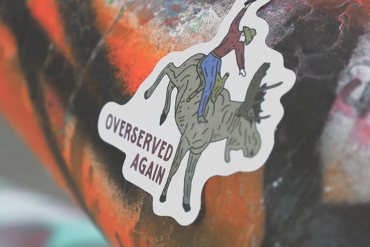 Man Vs Moose Sticker